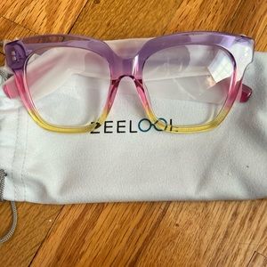 New. Zeelool glasses-Xion.  Non prescription.  Purple-Yellow